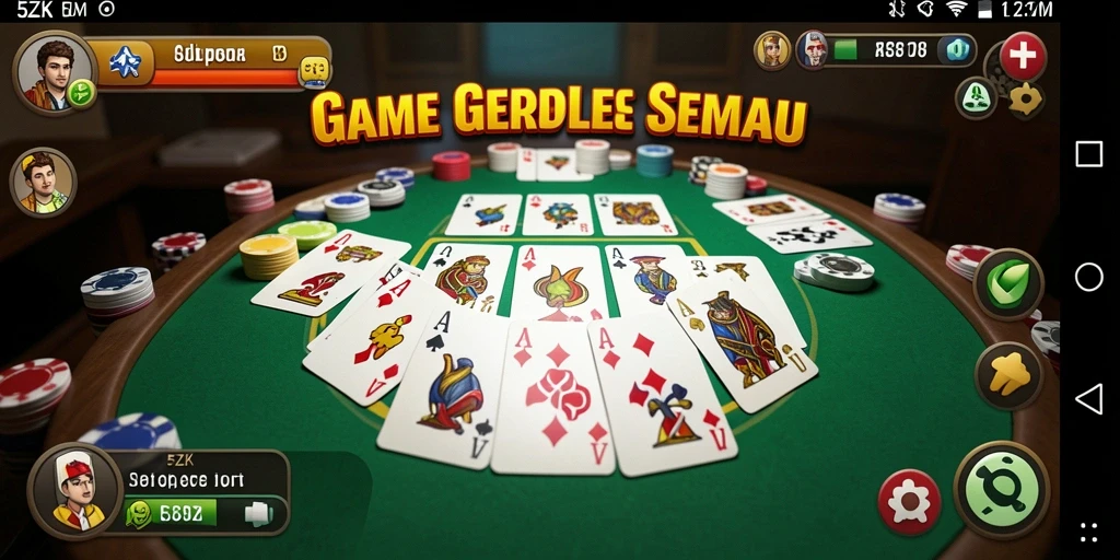 Tampilan gameplay seru dalam permainan Gaple 5ZK.