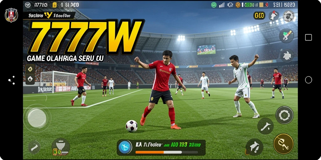 Tampilan gameplay menarik dari permainan olahraga 7777W.