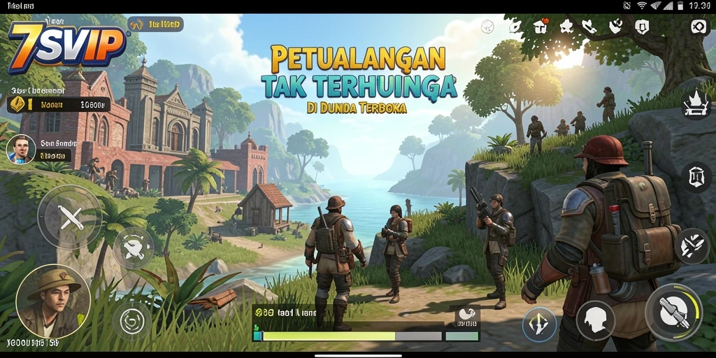 Tangkapan layar menunjukkan aksi mendebarkan di dunia Open World 7SVIP.