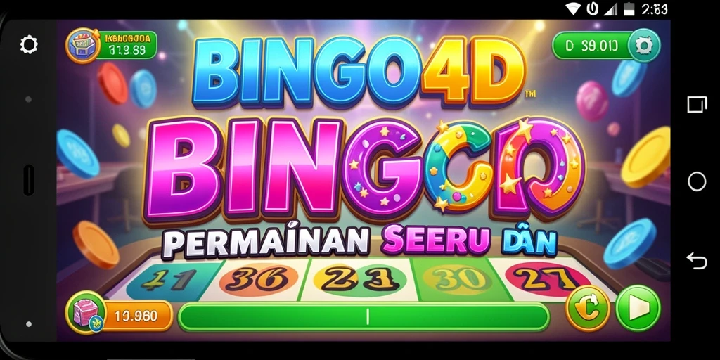 Tampilan gameplay BINGO4D yang menarik dan ceria.