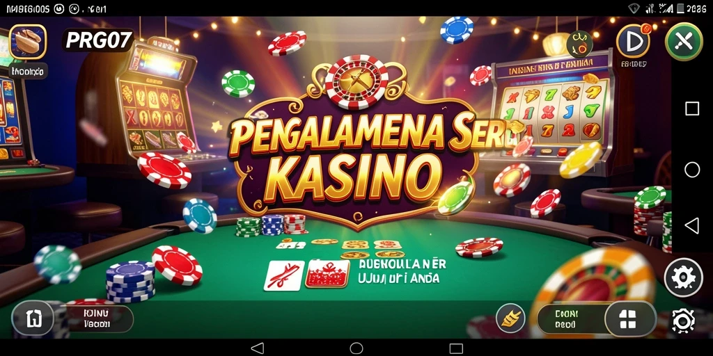 Tangkapan layar utama PRG007 menampilkan gameplay Kasino yang seru.