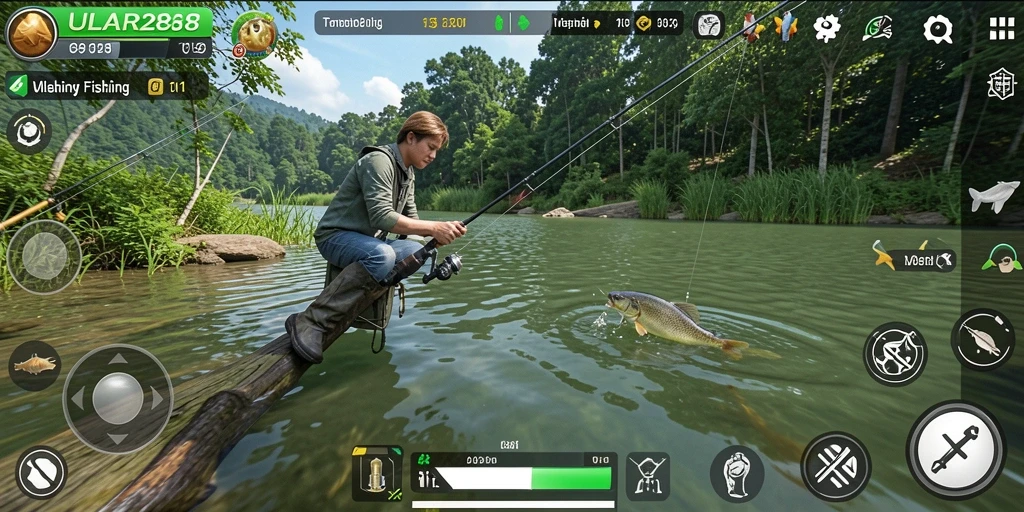 Tangkapan ikan besar dalam gameplay ULAR288 yang seru.