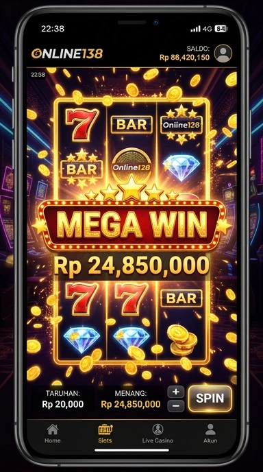 Skrin aplikasi online138 menampilkan berbagai kategori aplikasi menarik.